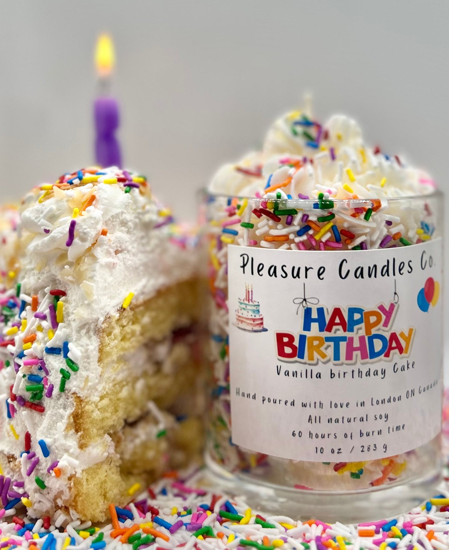 Happy Birthday Candle ... Vanilla Birthday Cake